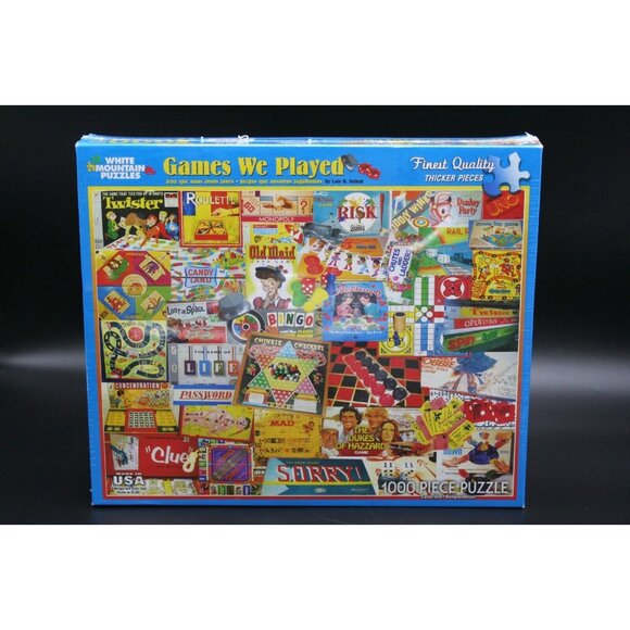 SEALED White Mountain GAMES WE PLAYED 1000 Piece Jigsaw Puzzle - Picture 2 of 11
